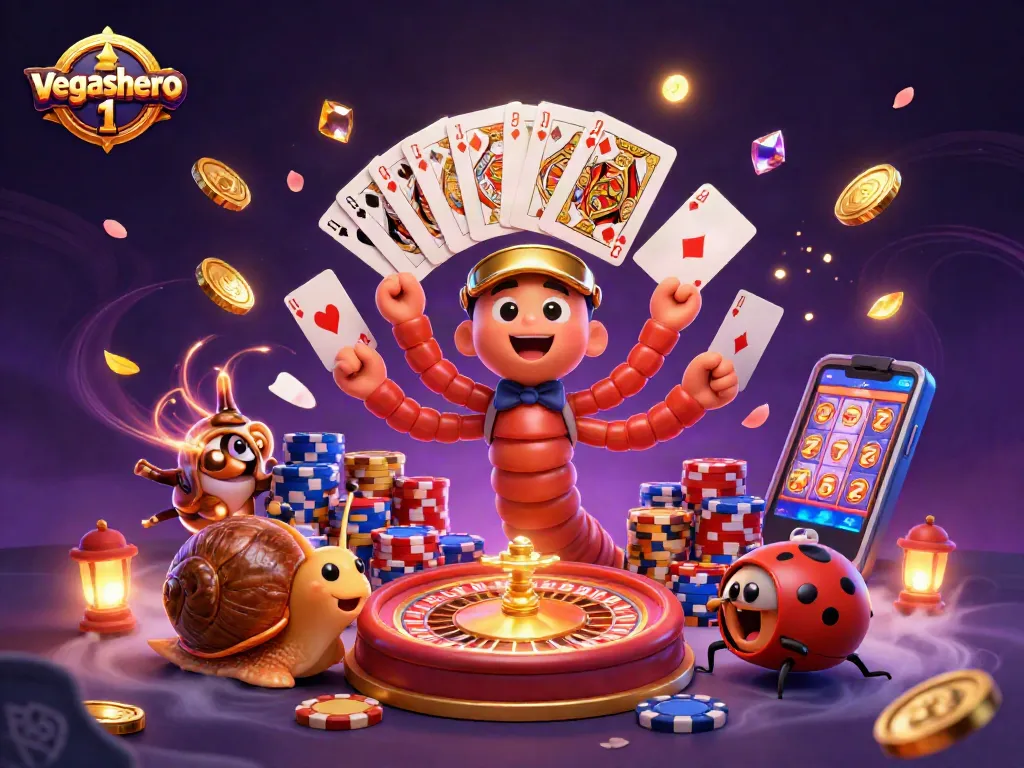 Experience the excitement of vegashero 1 with dynamic casino elements and vibrant characters.