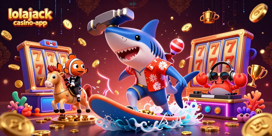 Experience thrilling action at lolajack casino-app with a dynamic underwater scene filled with winning slots.